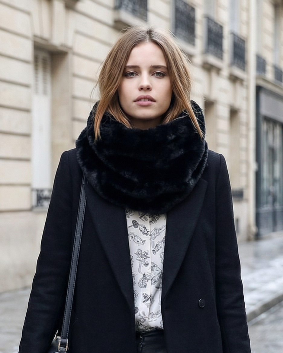 Cuello Bufanda de Piel